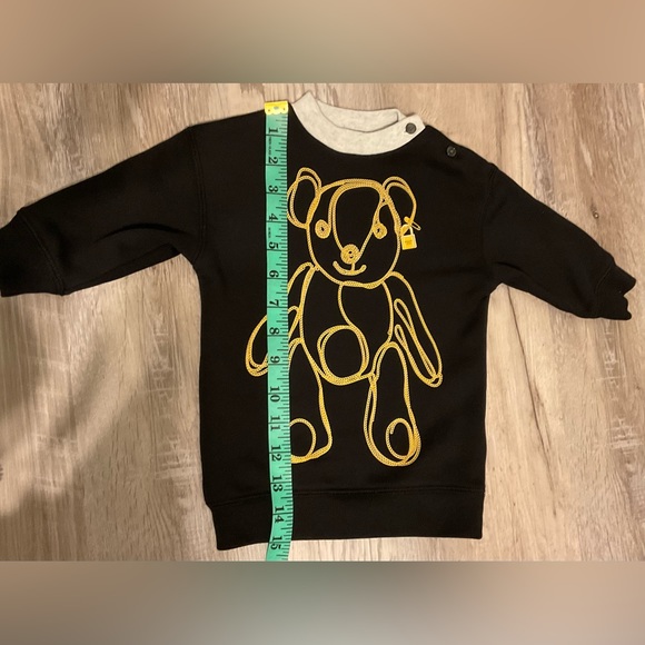 Burberry black sweater with teddy bear and logo on the front. SZ- 2 Y 🍄🌺HP🌺🍄 - Picture 11 of 12
